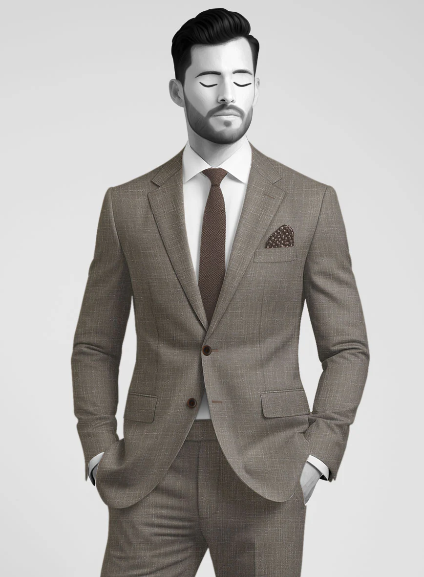 Napolean Ricci Mud Brown Wool Jacket - Image 2