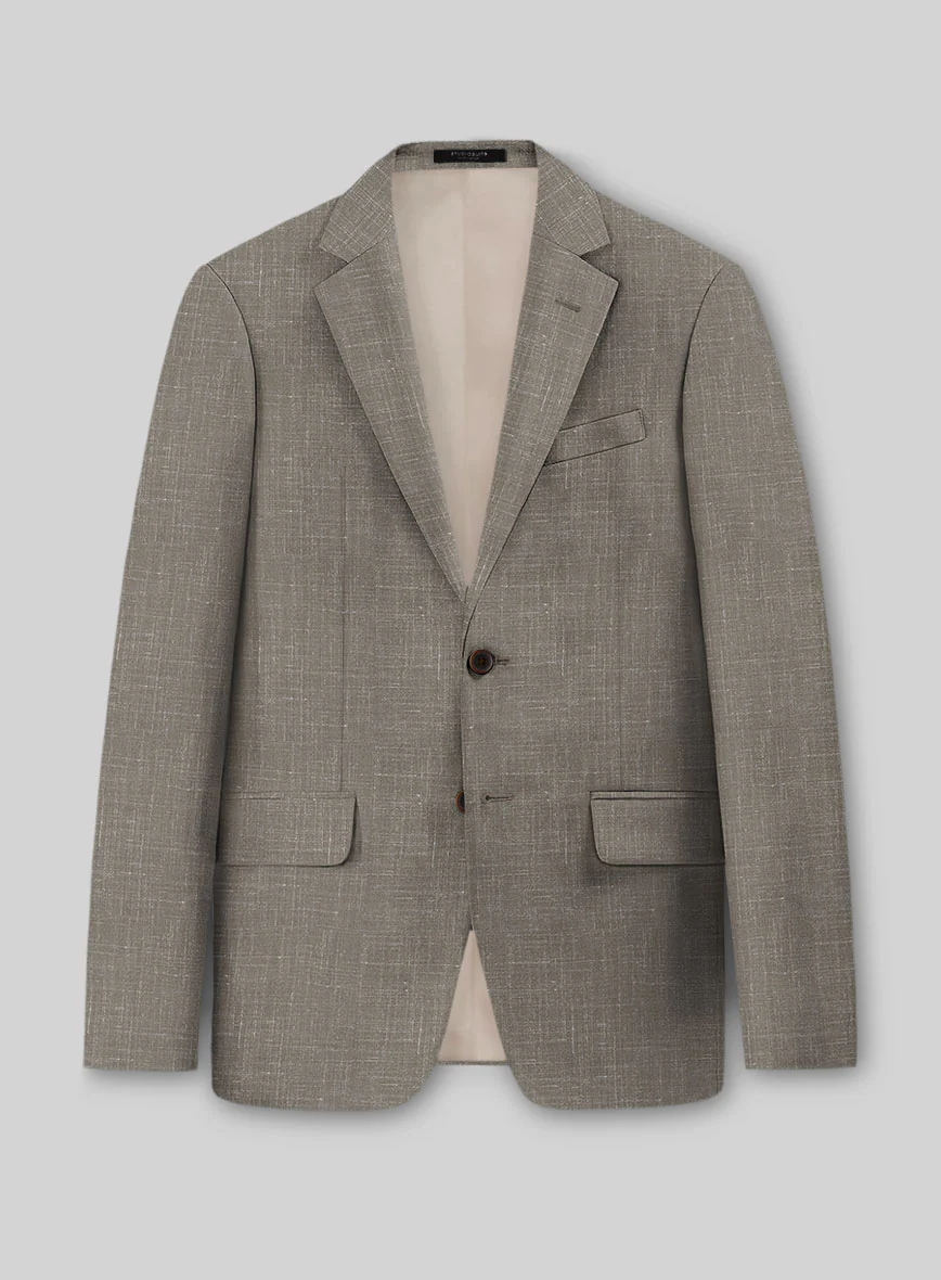 Napolean Ricci Mud Brown Wool Suit - Image 4
