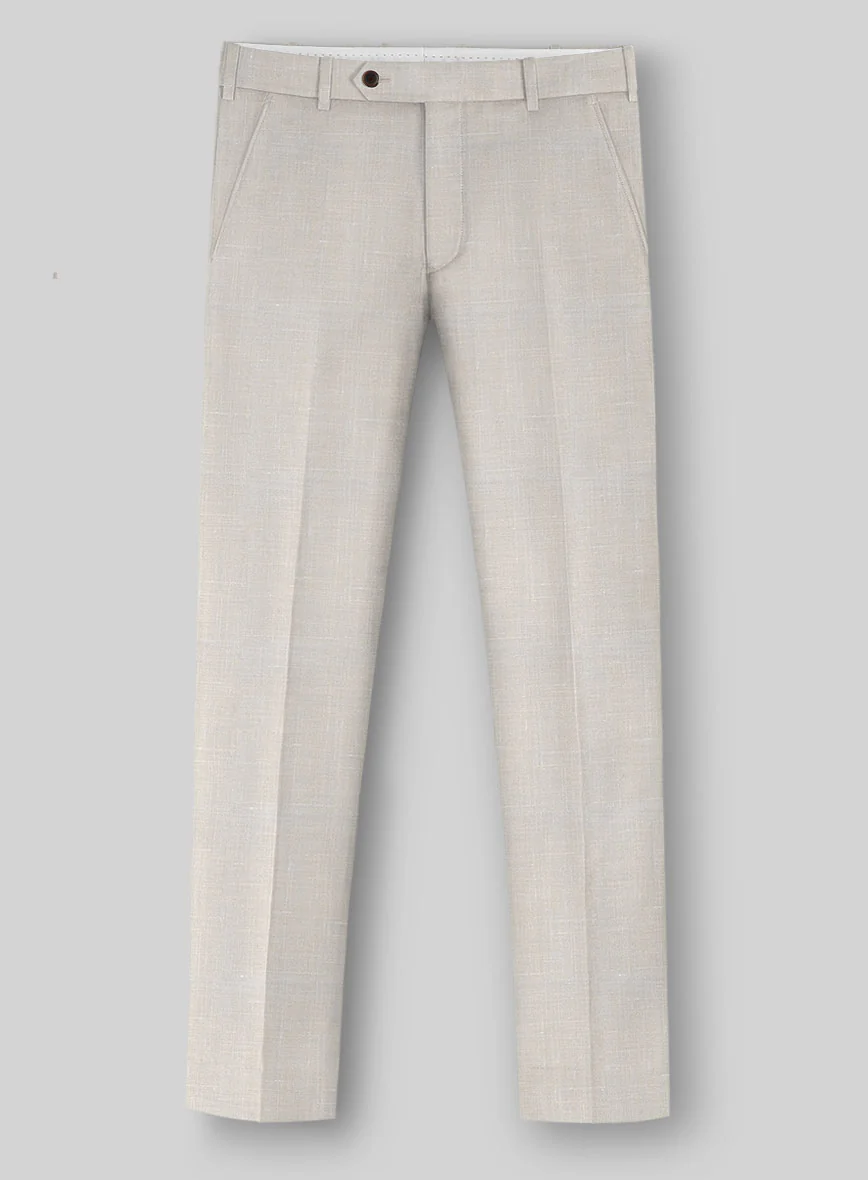 Napolean Ricci Muted Beige Wool Pants - Image 2