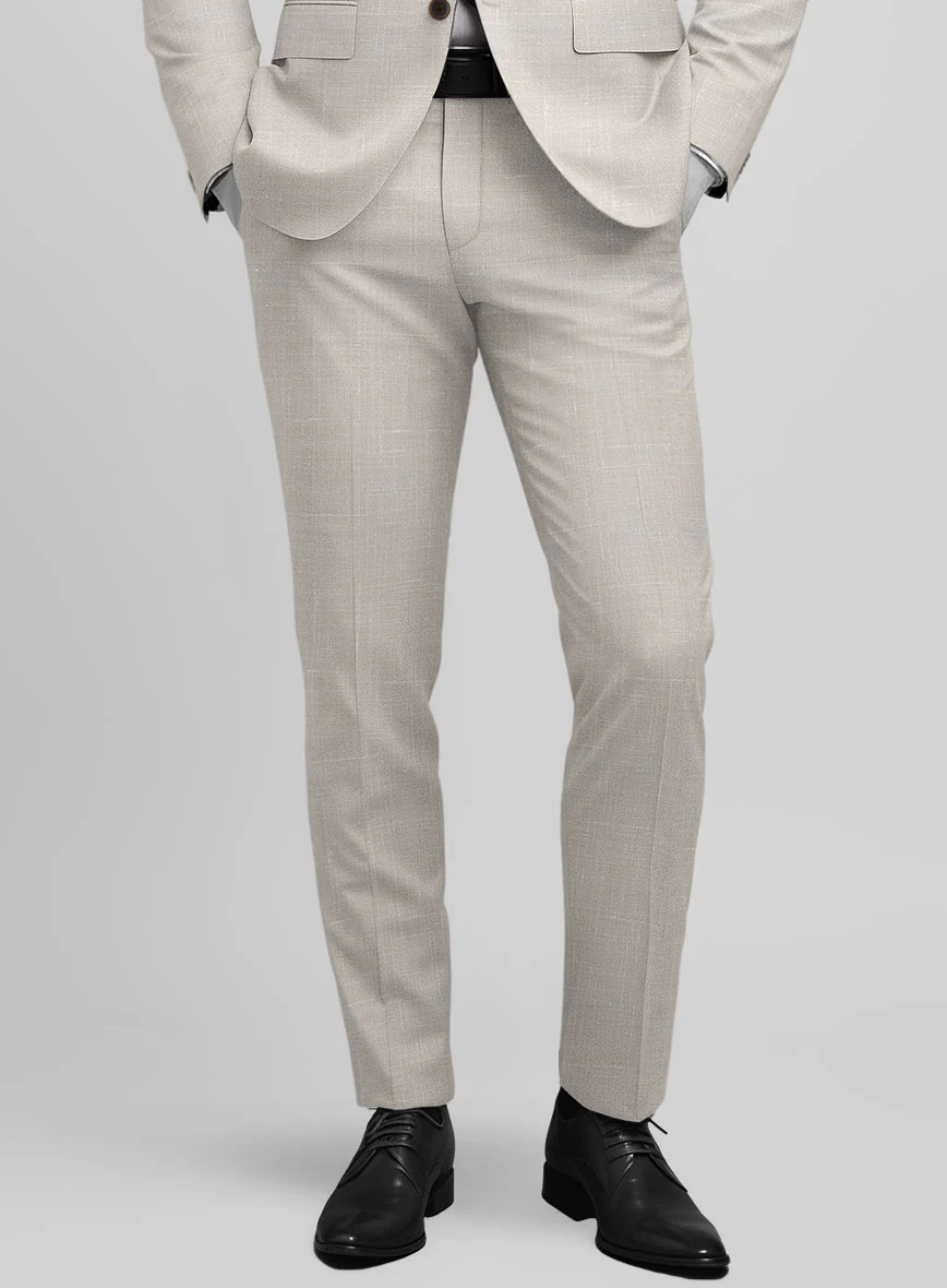 Napolean Ricci Muted Beige Wool Suit - Image 6