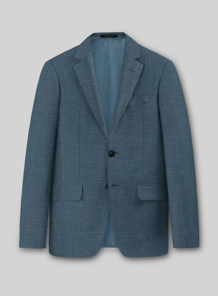 Napolean Ricci Rich Blue Wool Suit - Image 4
