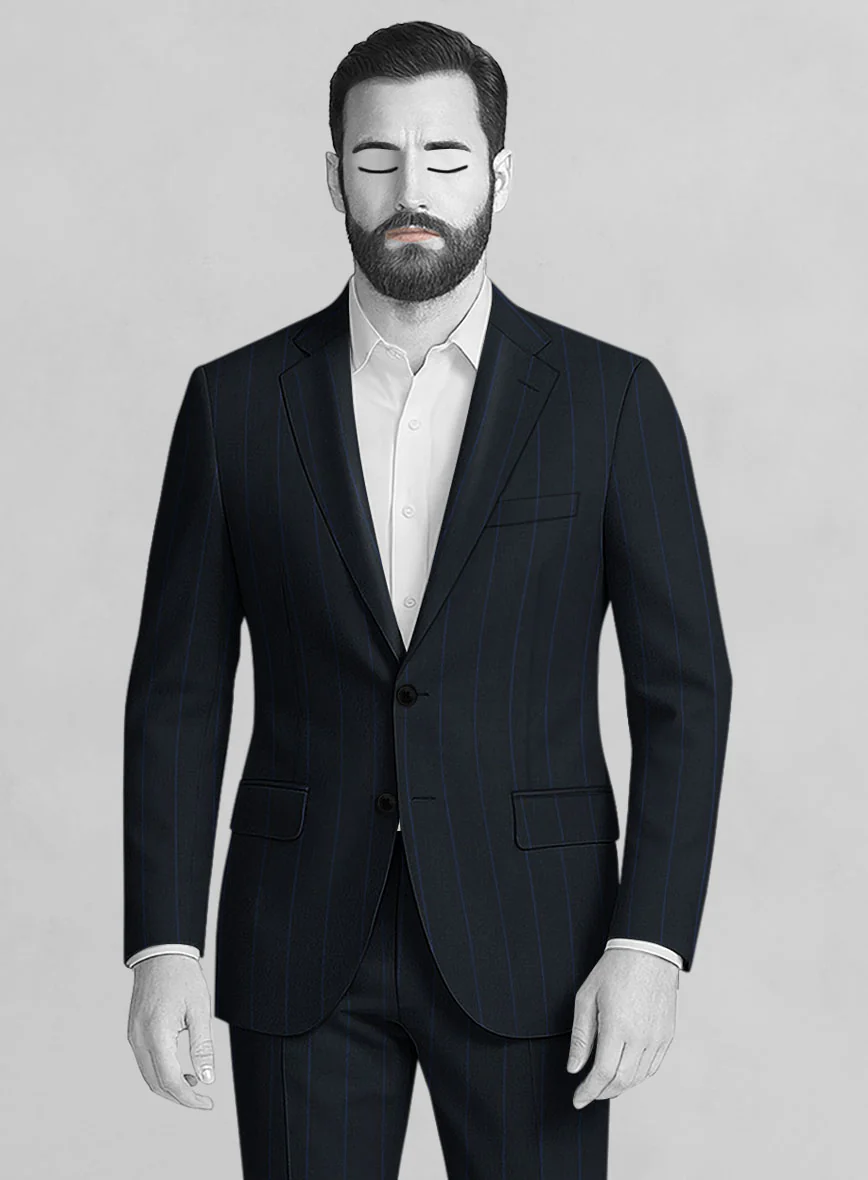 Napolean Rodrio Blue Wool Suit - Image 4