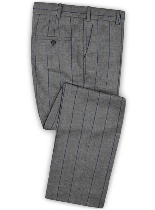 Napolean Rodrio Gray Wool Double Breasted Suit - Image 4
