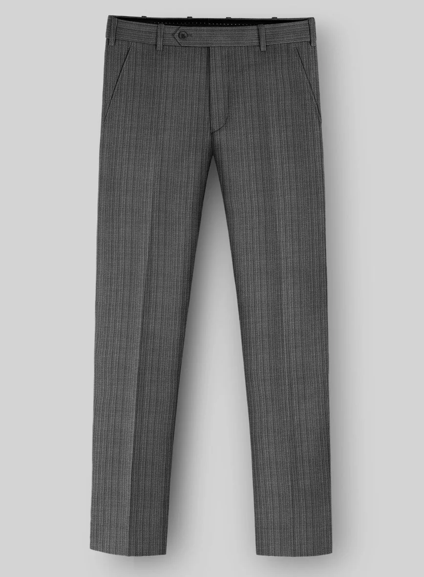 Napolean Romulo Stripe Gray Wool Suit - Image 5