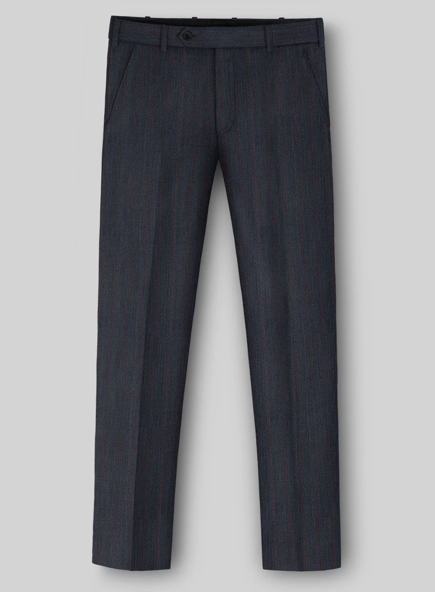 Napolean Rosano Stripe Navy wool Suit - Image 4
