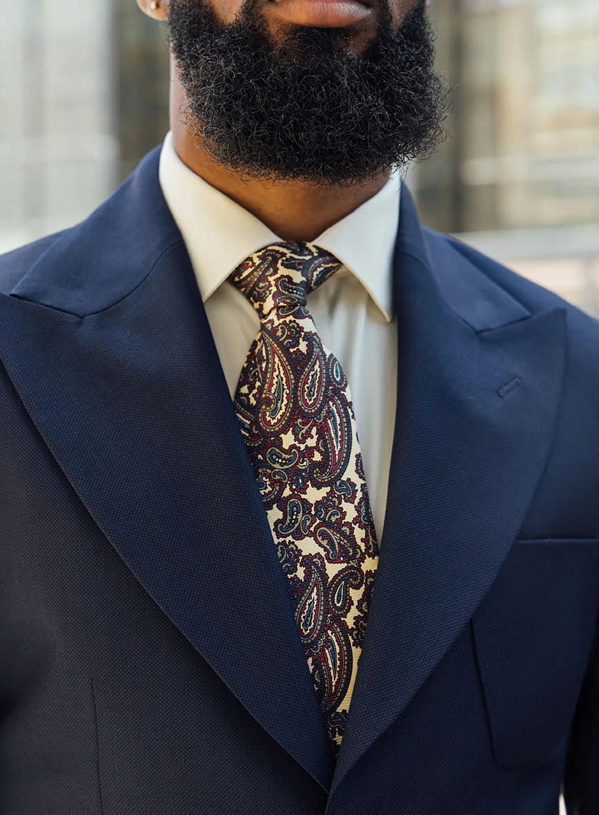 Napolean Royal Blue Birdseye Pablo Style Wool Suit - Image 5
