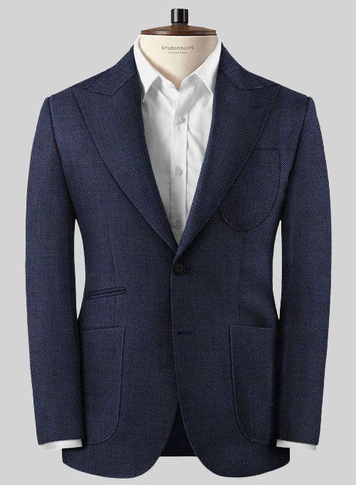 Napolean Royal Blue Birdseye Pablo Style Wool Suit - Image 8
