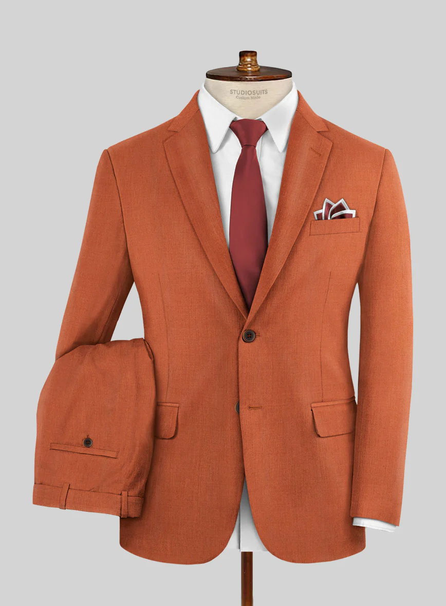 Napolean Runway Orange Wool Suit - Image 2