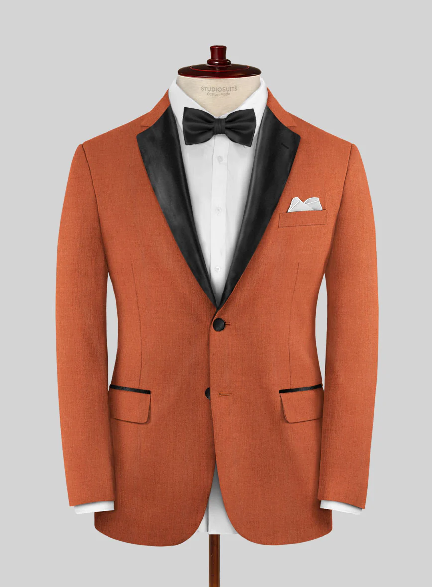Napolean Runway Orange Wool Tuxedo Suit - Image 2