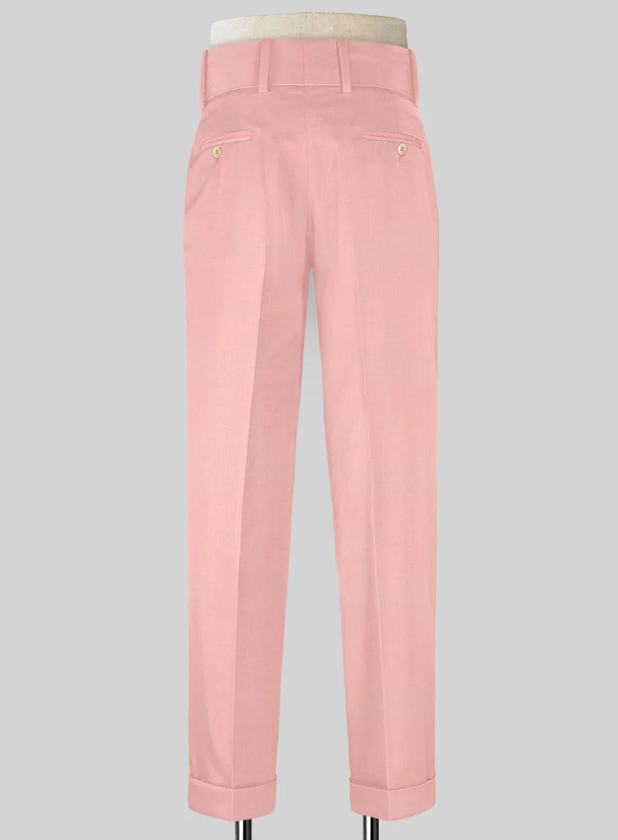 Napolean Runway Pink Double Gurkha Wool Trousers - Image 2