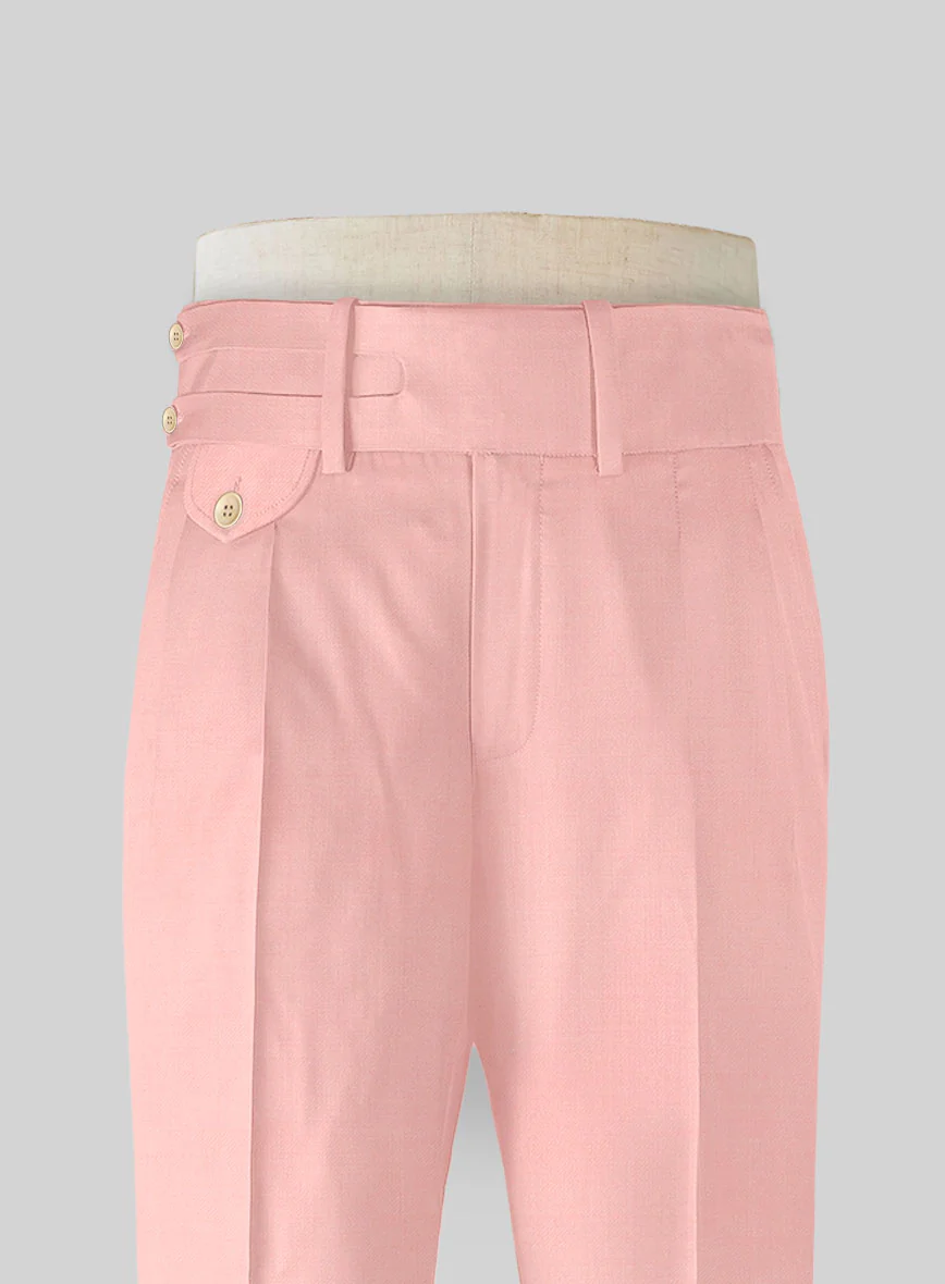 Napolean Runway Pink Double Gurkha Wool Trousers - Image 3