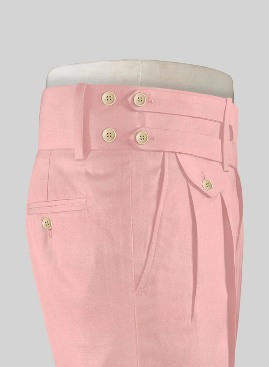 Napolean Runway Pink Double Gurkha Wool Trousers - Image 4