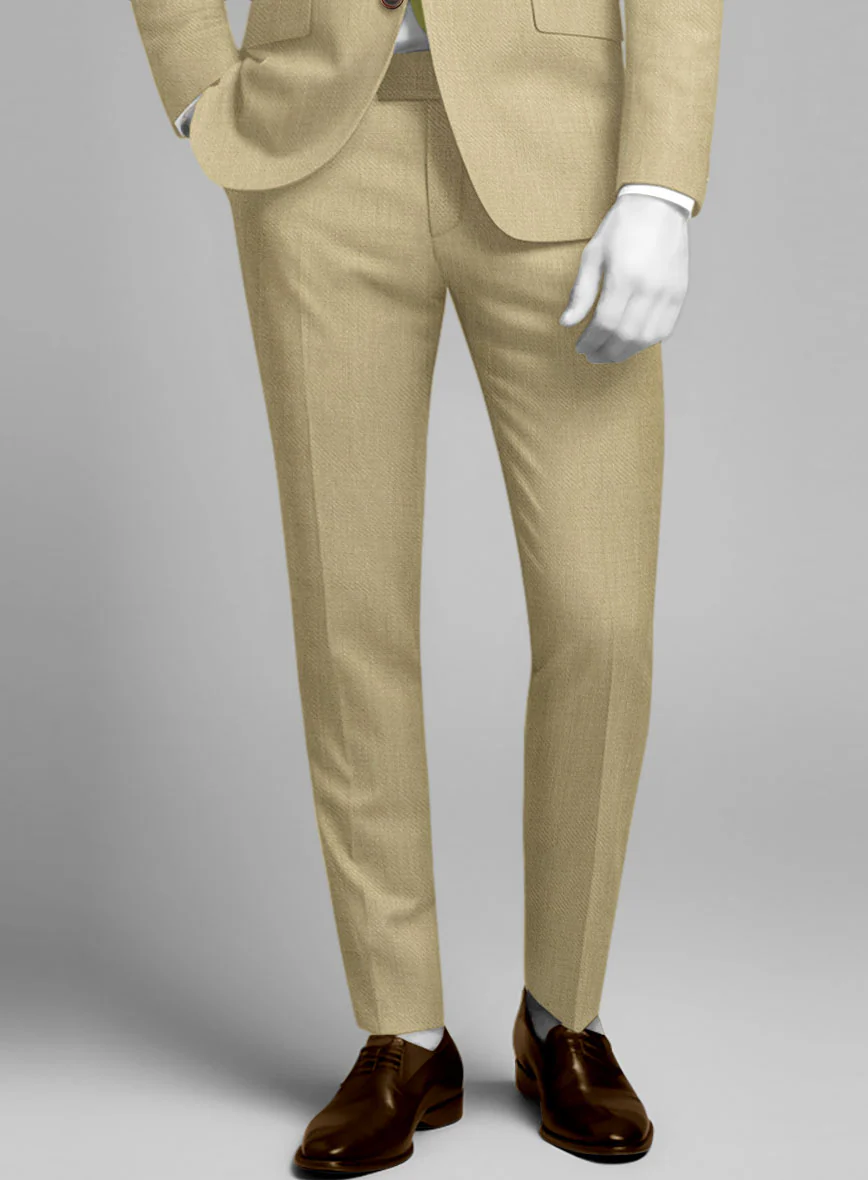 Napolean Sahara Khaki Wool Pants - Image 2