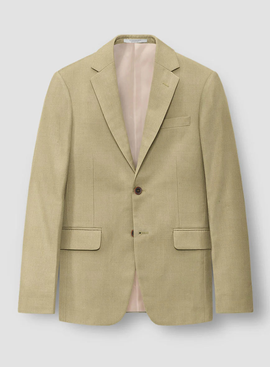 Napolean Sahara Khaki Wool Suit - Image 4