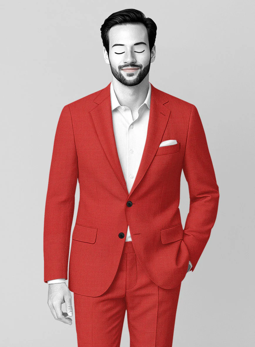 Napolean Sangue Red Wool Jacket - Image 2