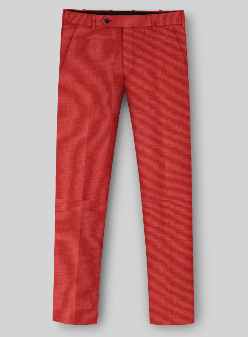 Napolean Sangue Red Wool Suit - Image 4