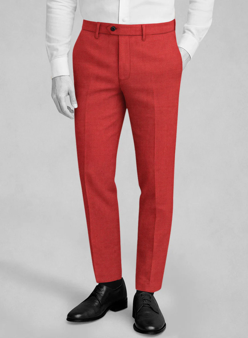 Napolean Sangue Red Wool Suit - Image 5