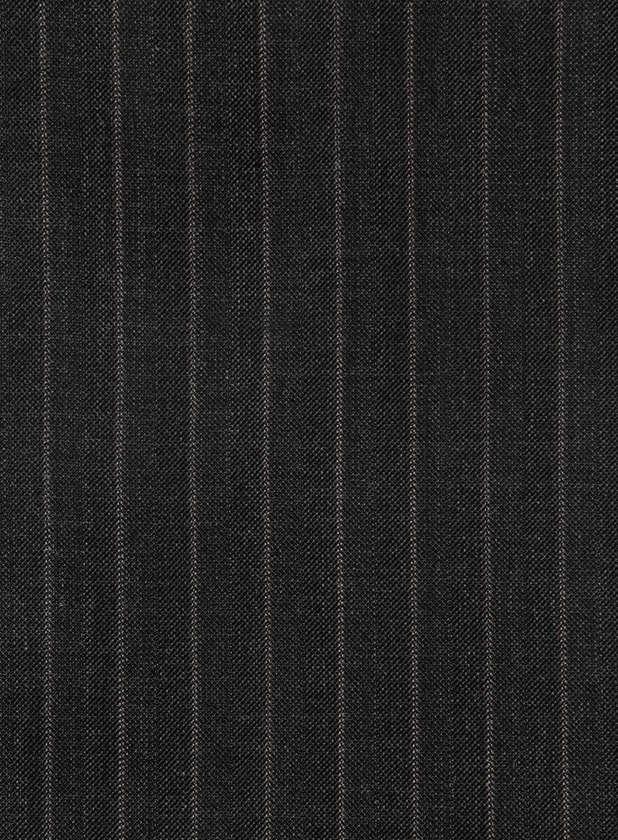 Napolean Santi Stripe Charcoal Wool Jacket - Image 3