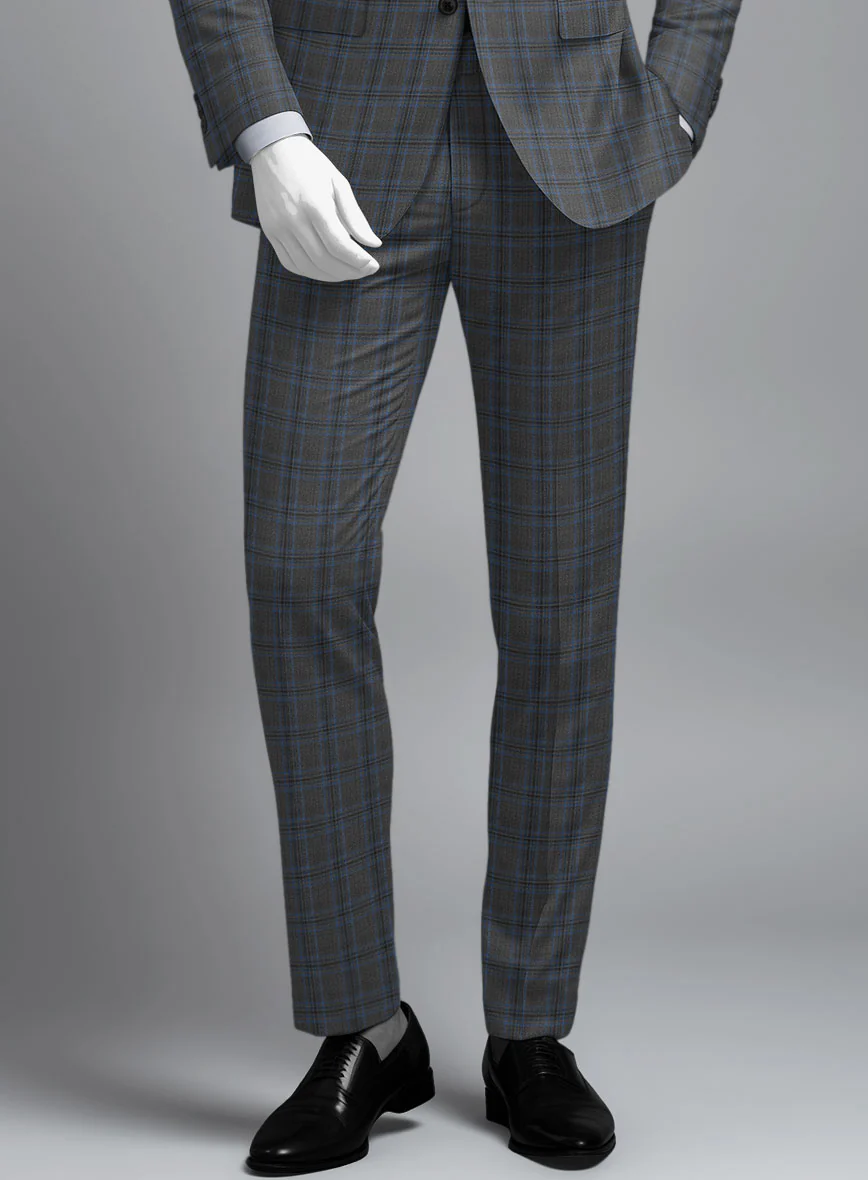 Napolean Sarcho Gray Blue Wool Pants - Image 2