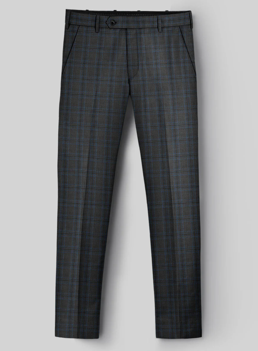 Napolean Sarcho Gray Blue Wool Suit - Image 5