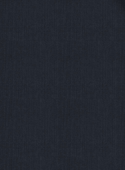 Napolean Self Satin Blue Double Gurkha Wool Trousers - Image 2