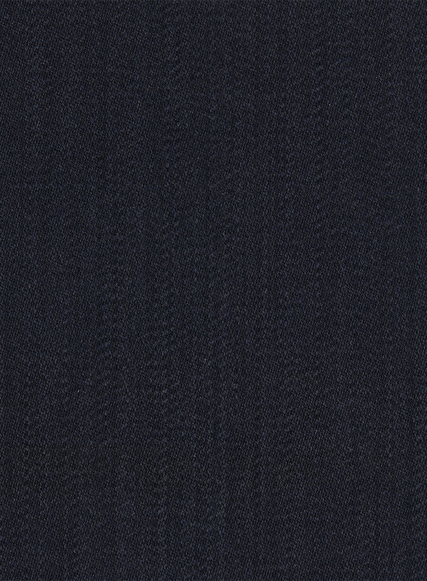 Napolean Self Satin Blue Wool Pants - Image 3