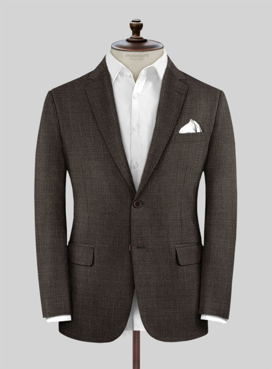 Napolean Sharkskin Brown Wool Suit - Image 5