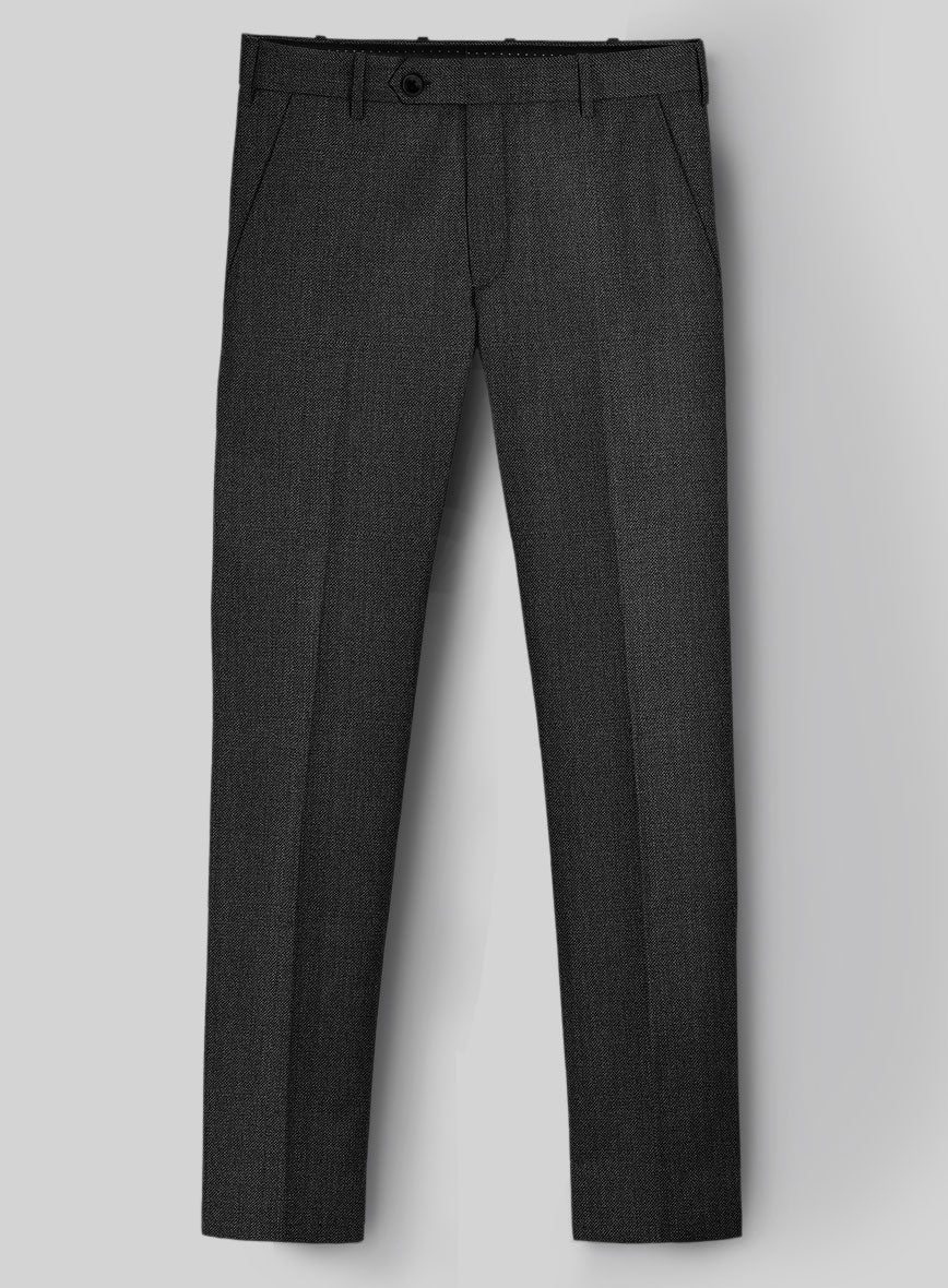 Napolean Sharkskin Charcoal Wool Suit - Image 5