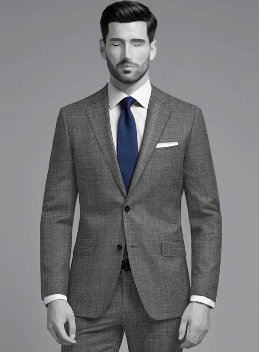 Napolean Sharkskin Gray Wool Jacket - Image 2