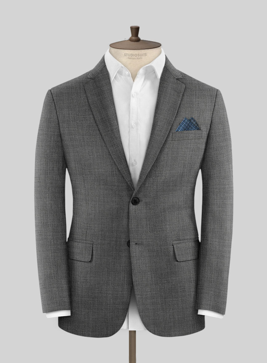 Napolean Sharkskin Gray Wool Jacket - Image 3