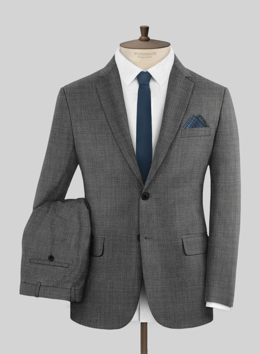 Napolean Sharkskin Gray Wool Suit - Image 2