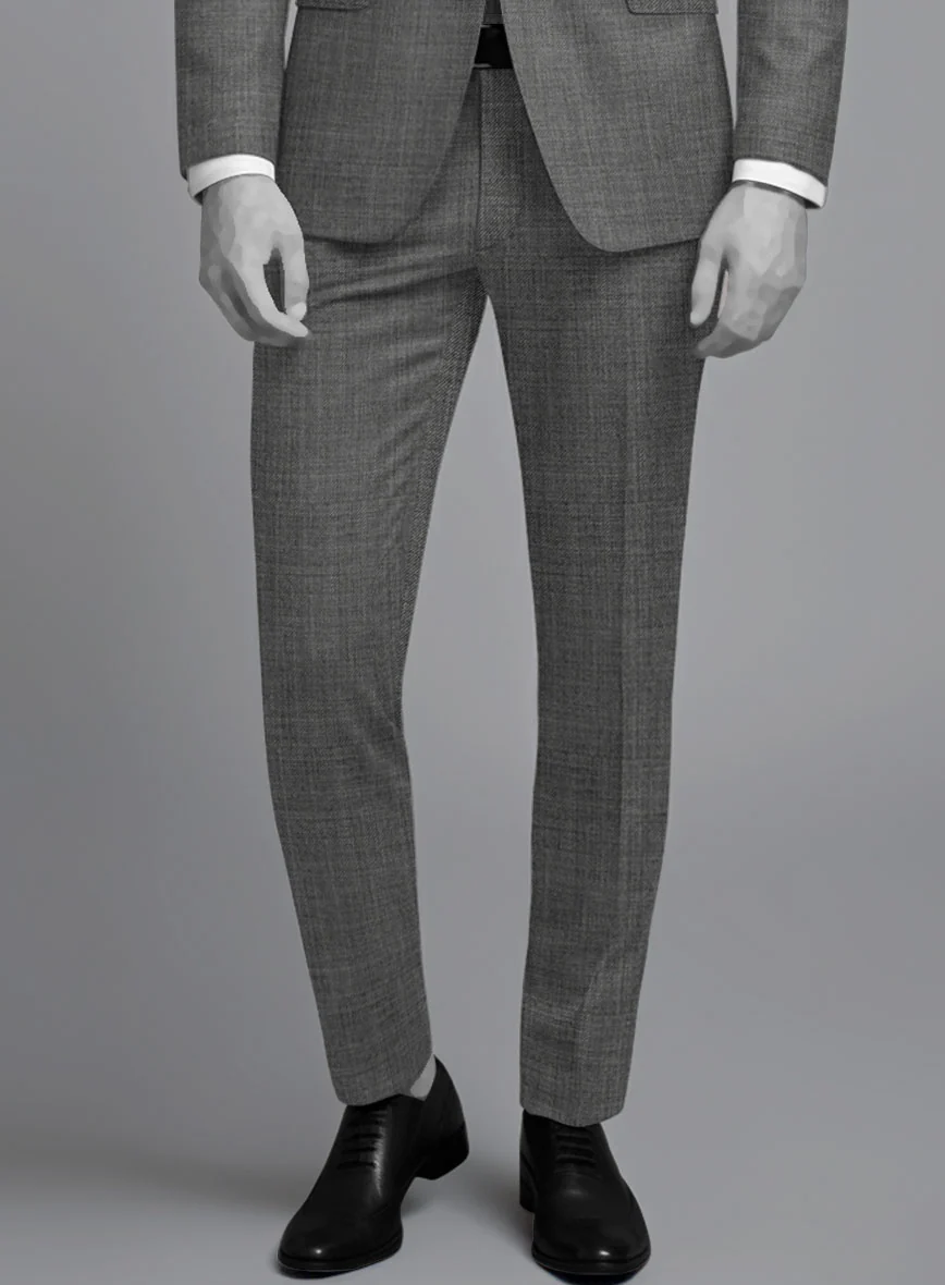 Napolean Sharkskin Gray Wool Suit - Image 6