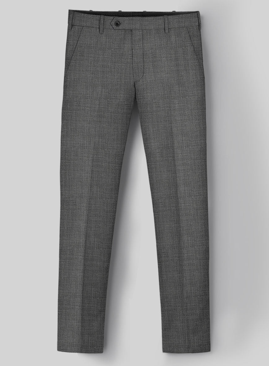 Napolean Sharkskin Gray Wool Double Breasted Suit - Image 3