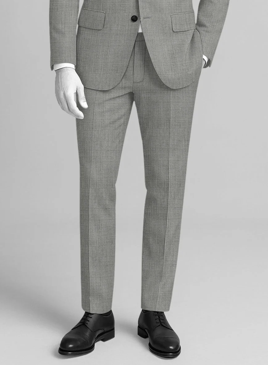 Napolean Sharkskin Light Gray Wool Suit - Image 6
