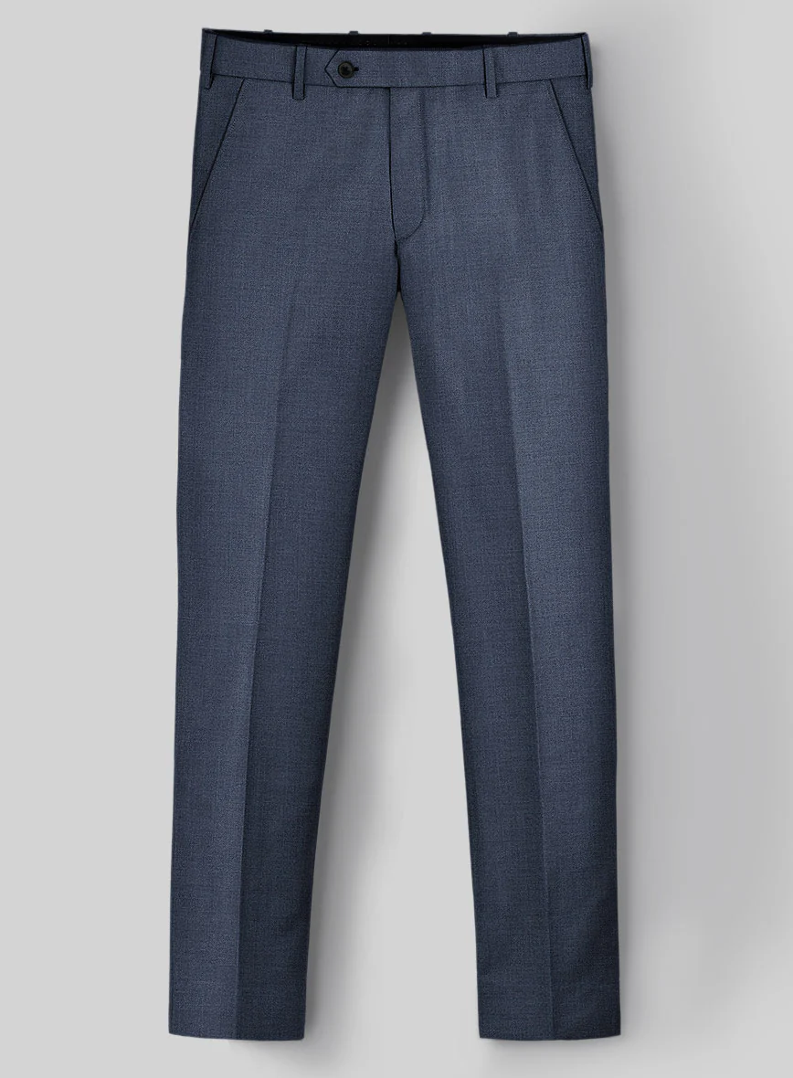 Napolean Slate Blue Wool Double Breasted Suit II - Image 4