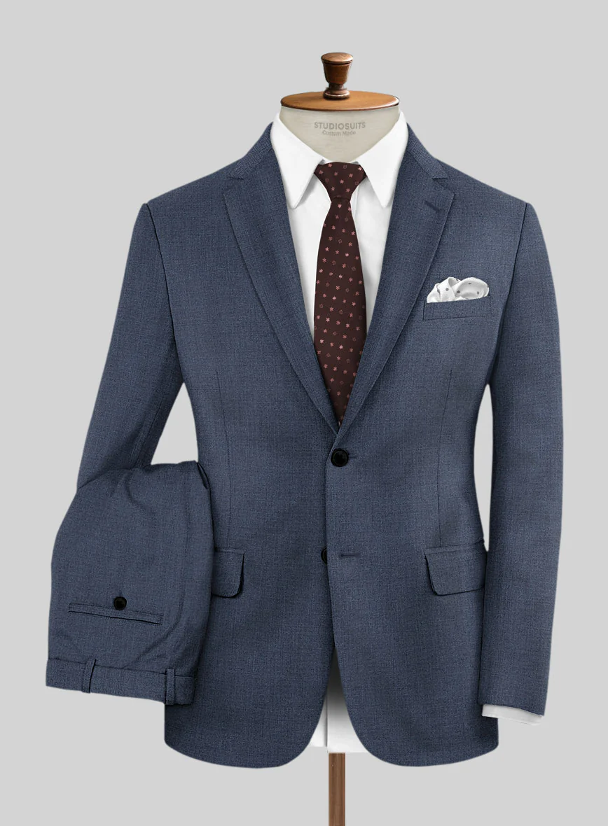 Napolean Slate Blue Wool Suit - Image 2