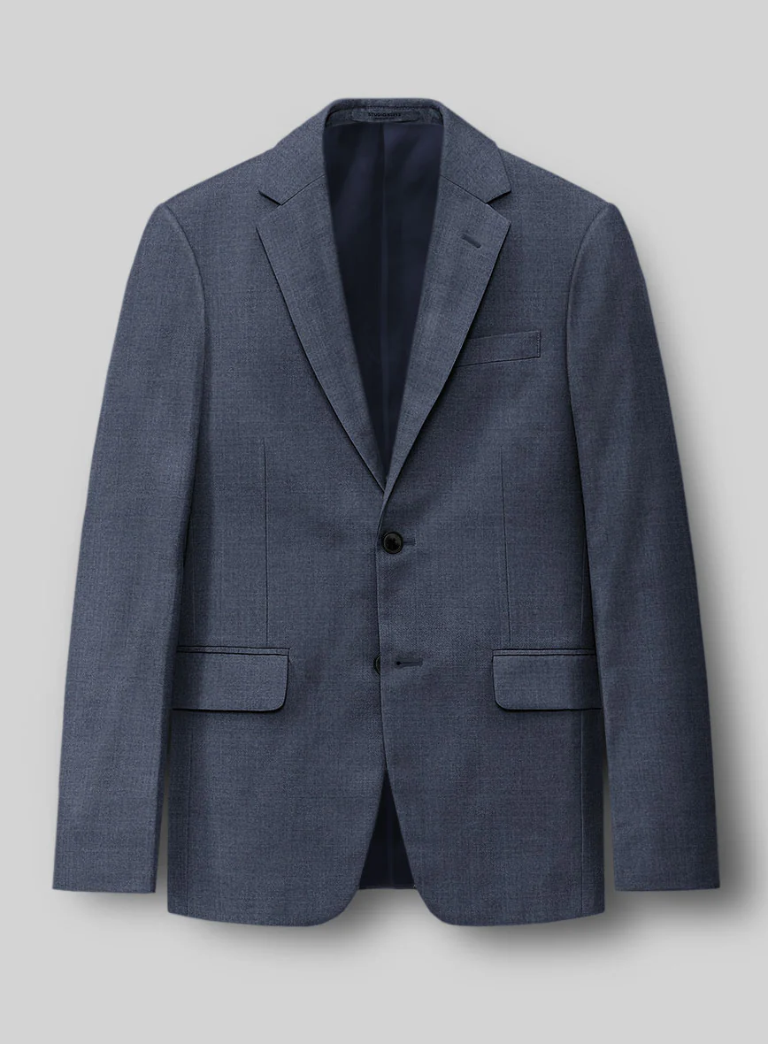 Napolean Slate Blue Wool Suit - Image 4
