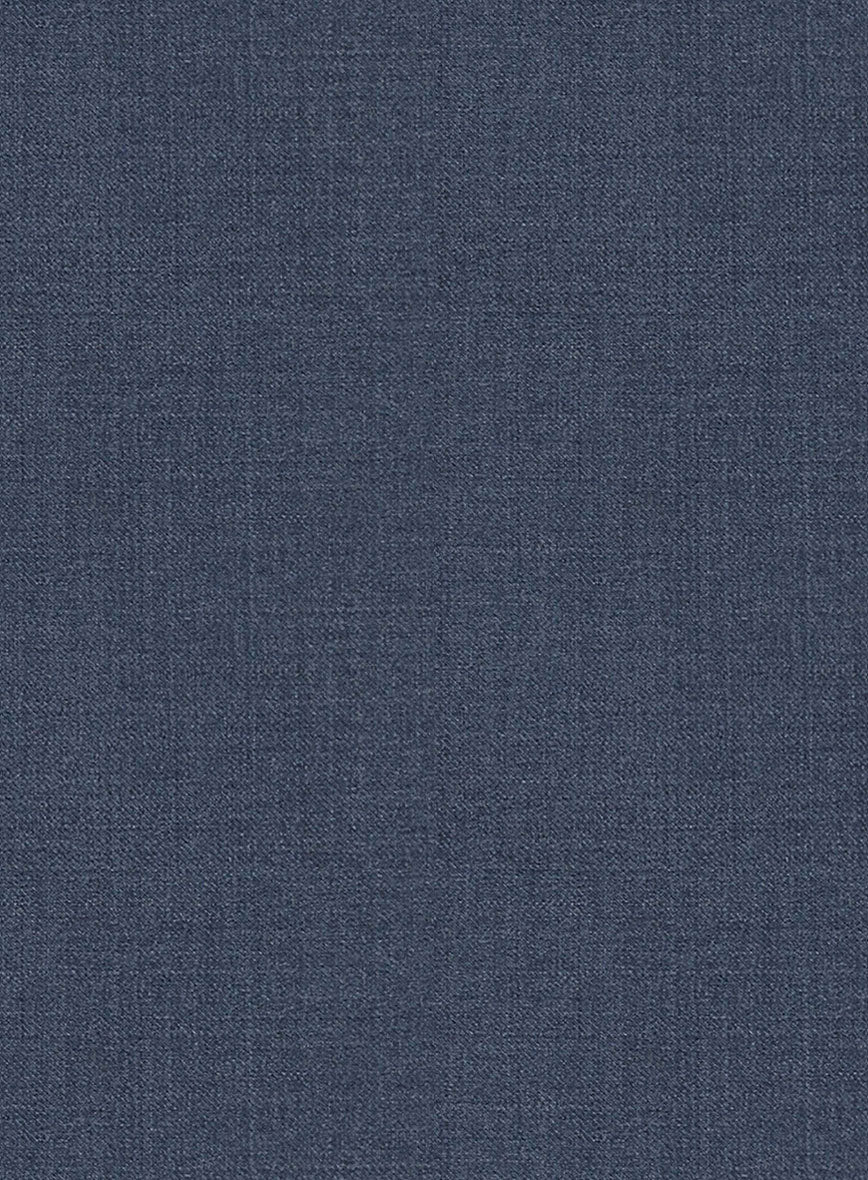 Napolean Slate Blue Wool Double Breasted Suit - Image 3