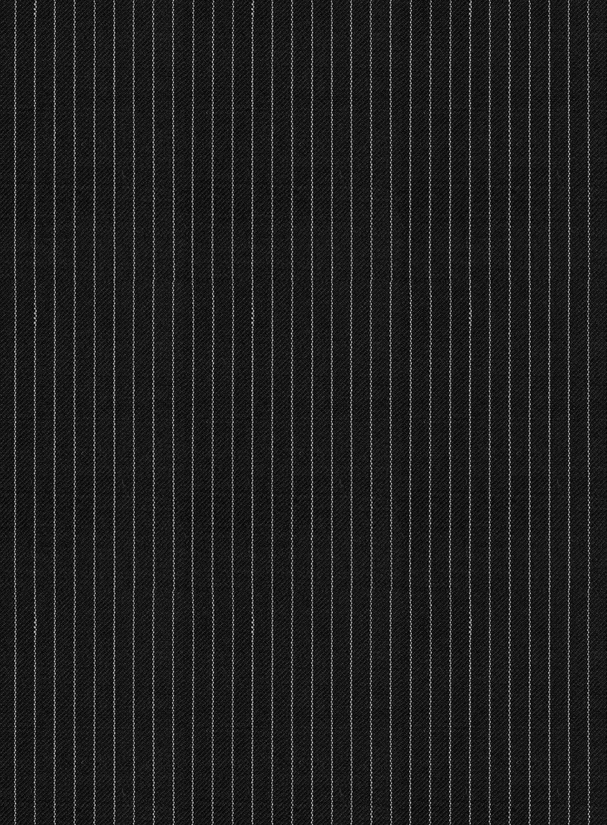 Napolean Slim Stripe Black Wool Jacket - Image 3