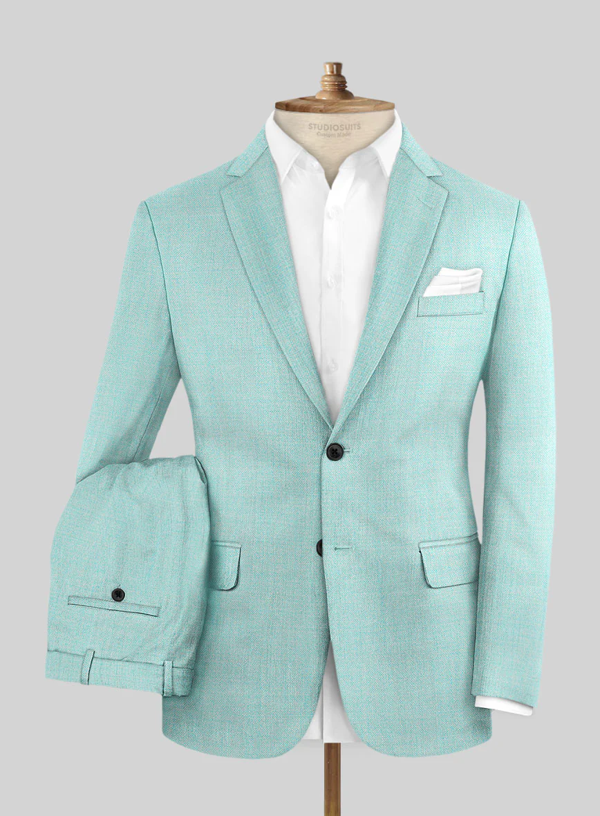 Napolean Spring Blue Wool Suit - Image 2