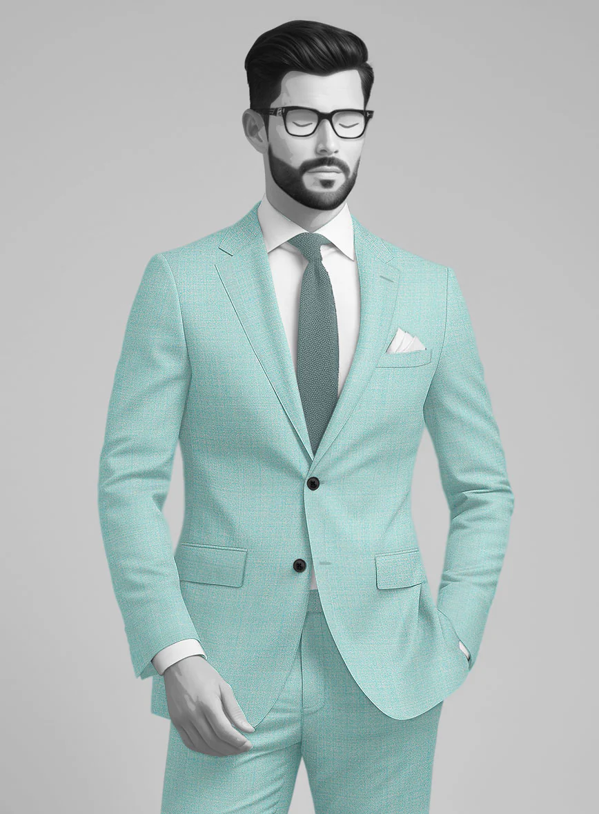 Napolean Spring Blue Wool Suit - Image 4