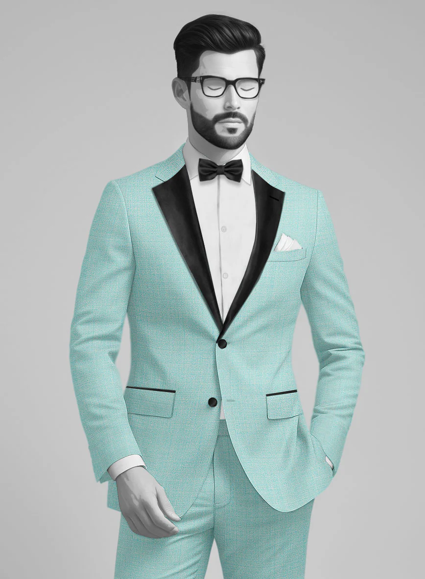 Napolean Spring Blue Wool Tuxedo Jacket - Image 2
