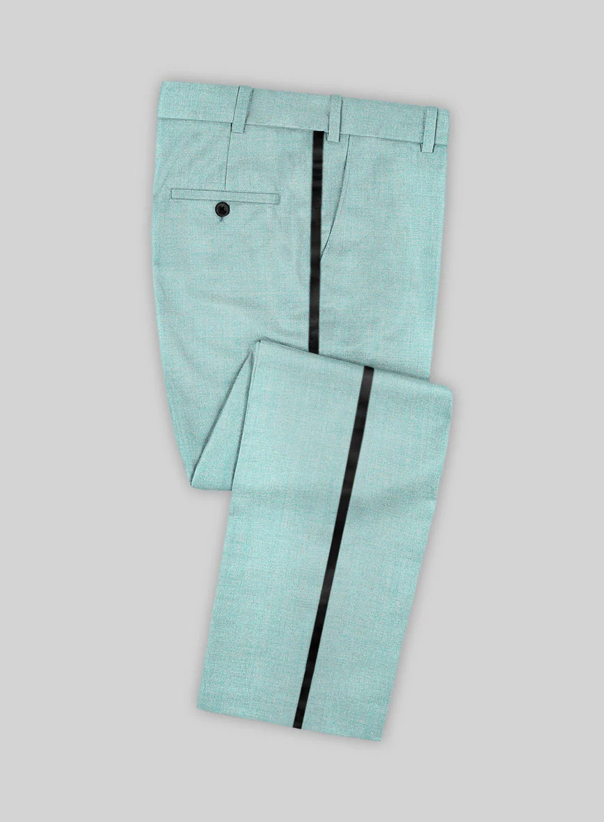 Napolean Spring Blue Wool Tuxedo Suit - Image 5