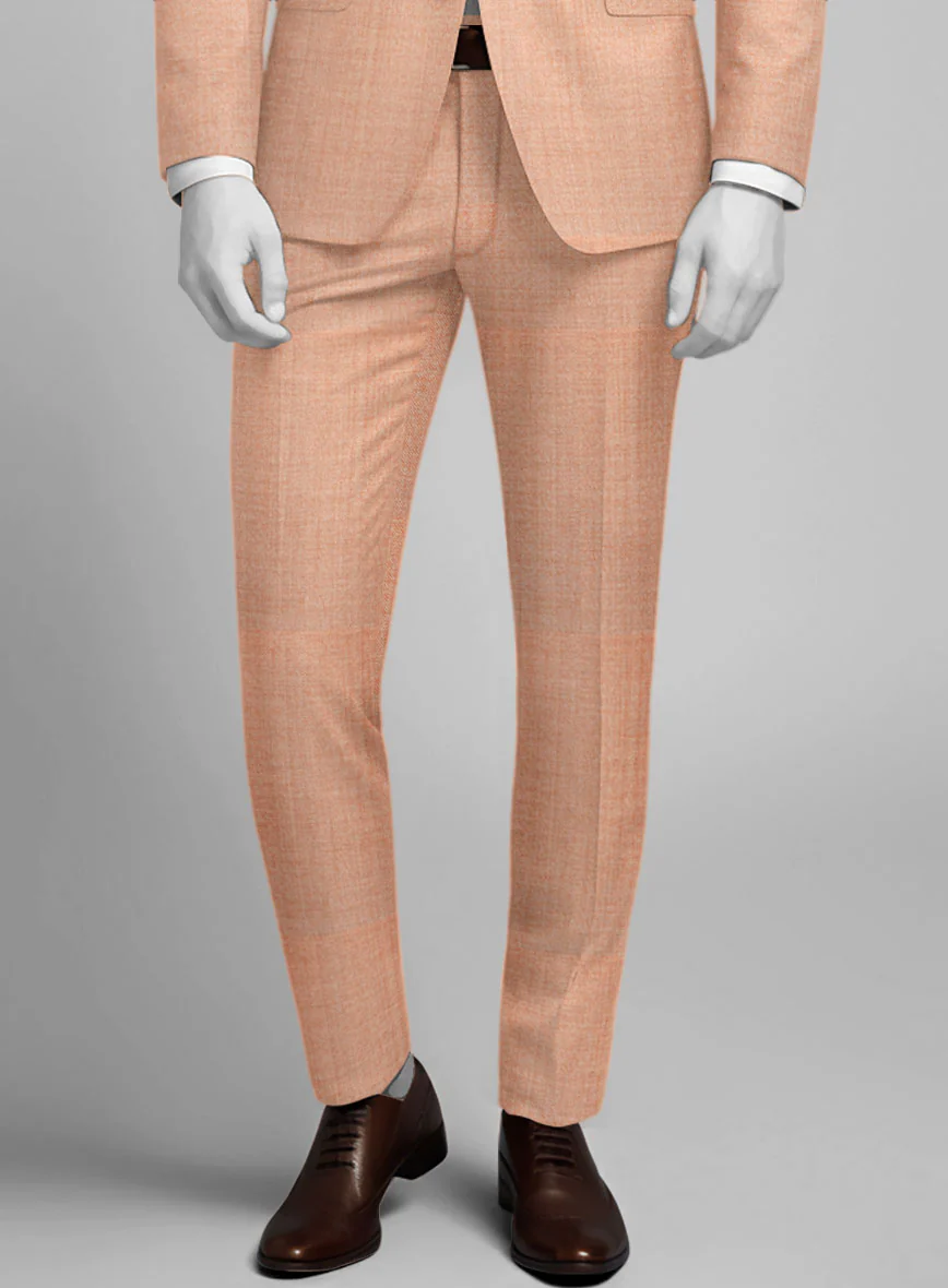 Napolean Spring Salmon Pink Wool Pants - Image 2