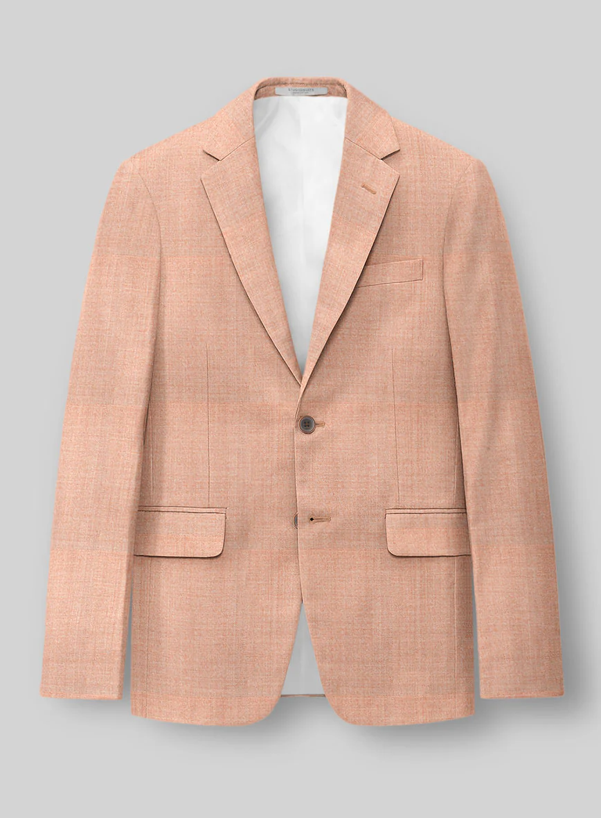 Napolean Spring Salmon Pink Wool Suit - Image 4