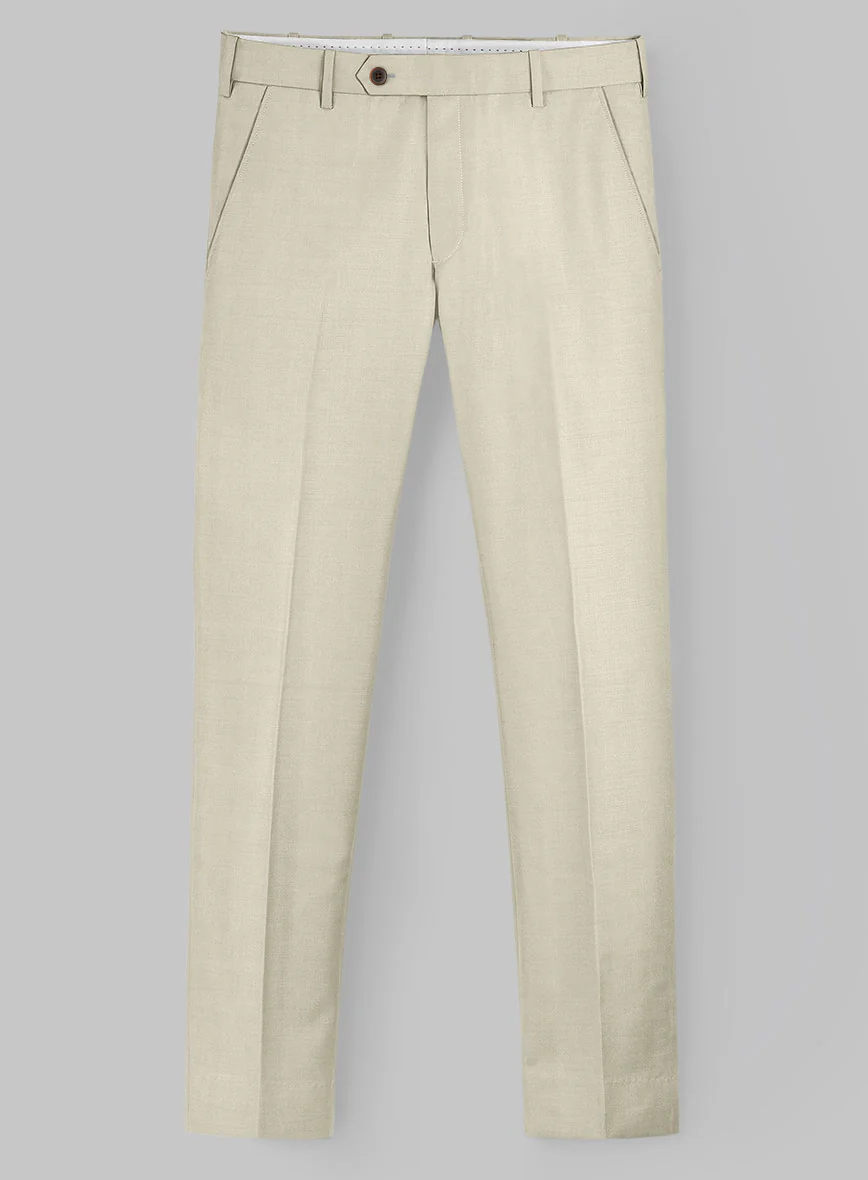 Napolean Stretch Beige Wool Pants - Image 2