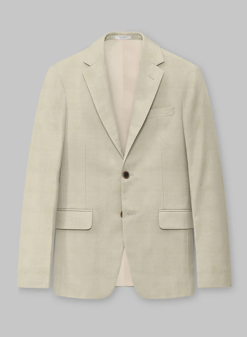 Napolean Stretch Beige Wool Suit - Image 2