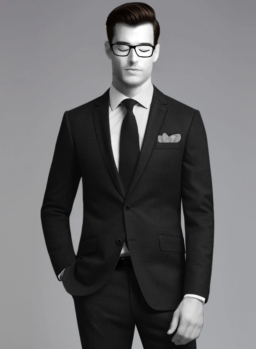 Napolean Stretch Black Wool Jacket - Image 2