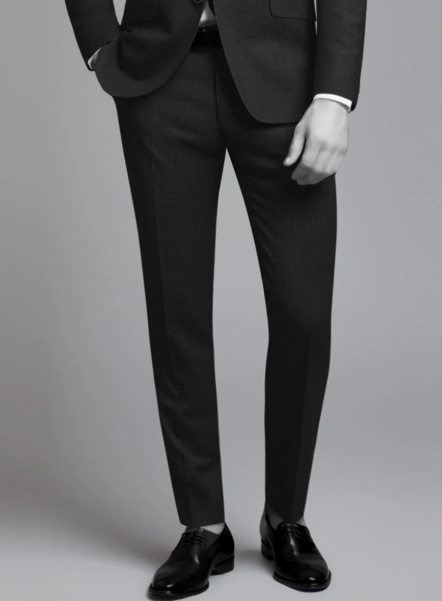 Napolean Stretch Black Wool Suit - Image 5