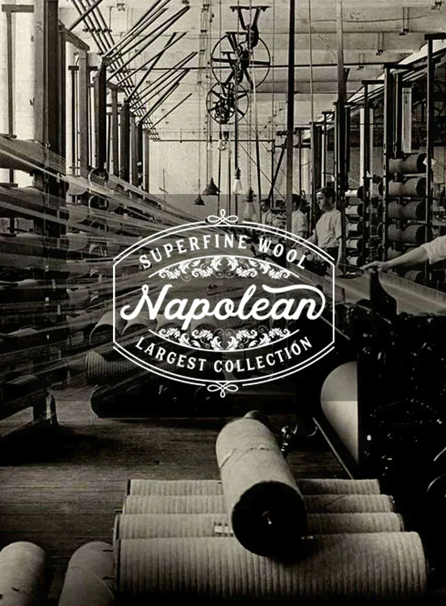 Napolean Stretch Blue Wool Tuxedo Jacket - Image 3